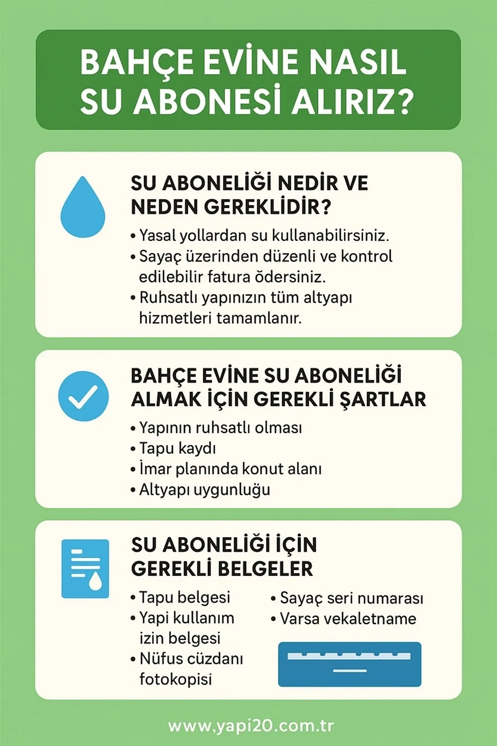 Bağ Bahçe Evinize Su Abonesi Almanın Yolları 